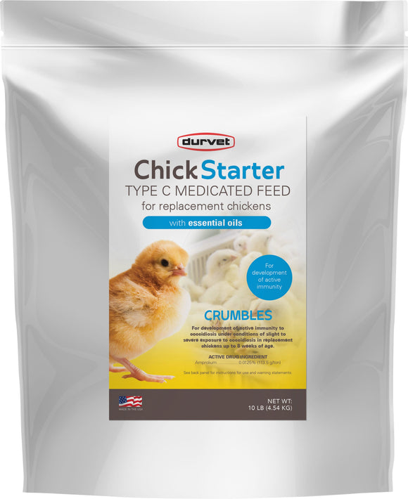 Durvet Chick Starter Type C Medicated Feed (10 lb)