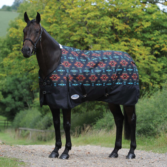 WEATHERBEETA COMFITEC ESSENTIAL STANDARD NECK MEDIUM BLACK WESTERN PRINT 75