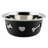WEATHERBEETA NON-SLIP STAINLESS STEEL SILICONE BONE DOG BOWL DARK GREY 6