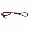 WEATHERBEETA ROLLED LEATHER DOG LEAD BROWN MEDIUM