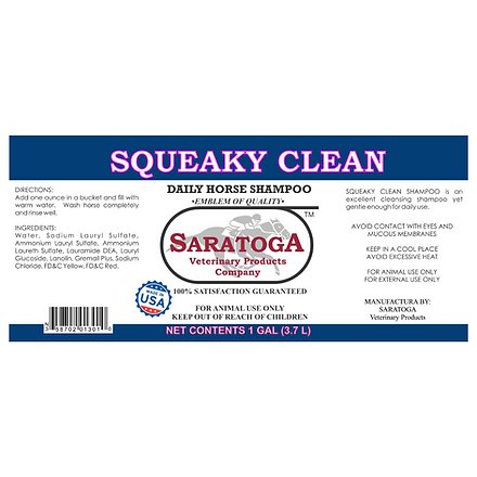 Saratoga Squeaky Clean - Gentle Equine Shampoo