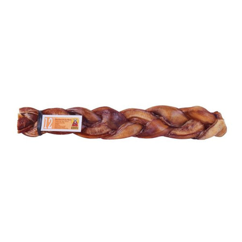 Barking Buddha Braided Bully Stick 12″ (3 Pack) For Large To XL Dogs / Power Chewers