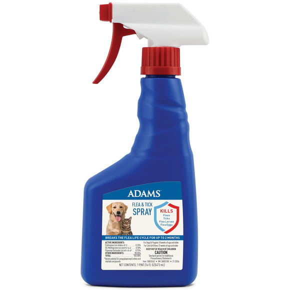 Adams Flea and Tick Spray for Cats and Dogs (16 oz)