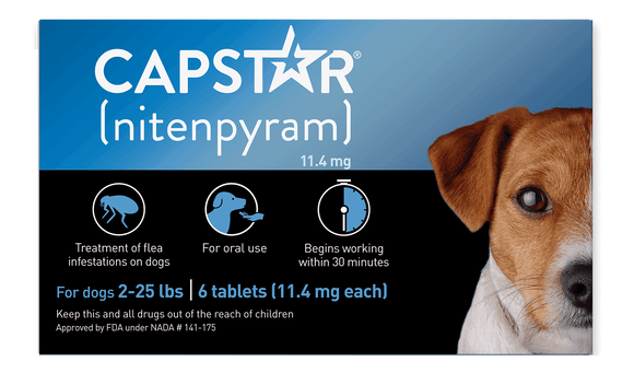 PetIQ CAPSTAR (nitenpyram) Fast-Acting Oral Flea Treatment for Small Dogs